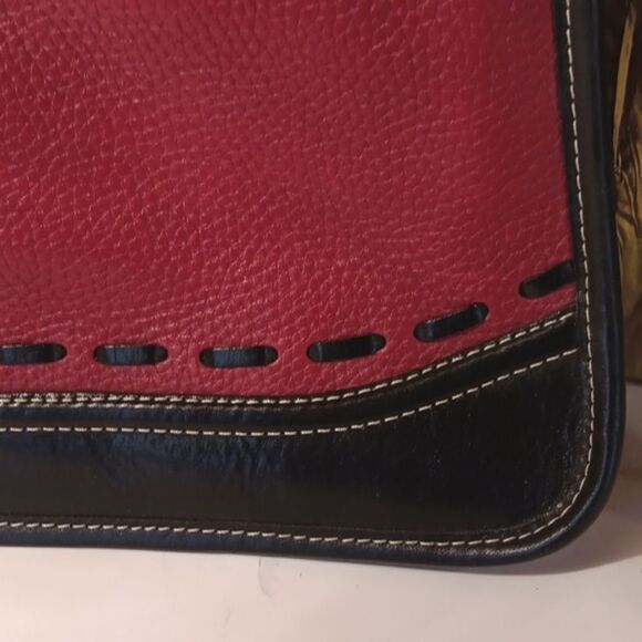 Brighton Red and Black Bag. Vintage.  Classic. RED - Picture 2 of 12